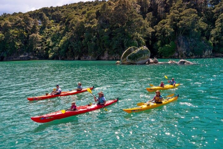 Kayak Split Apple Rock and Cycle the Great Taste Trail: Kaiteriteri to Mapua Full-Day Adventure