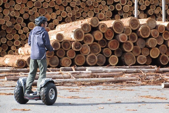 Glide the Timber Yard: Self-Balancing Mobility Ride at Awakura, Okayama