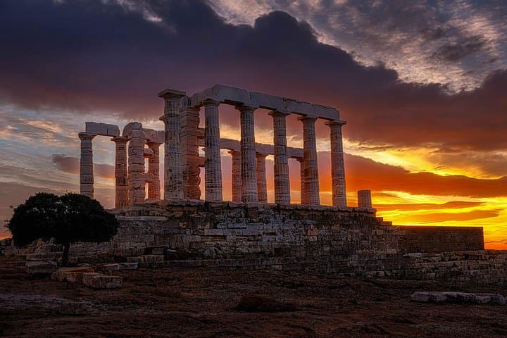 Athens to Cape Sounio: Temple of Poseidon Sunset Tour & Beach Break photo 2