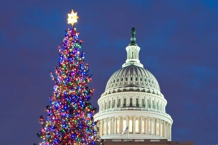 Holiday Lights Tour at the U.S. Capitol, White House & Memorials — Washington DC Evening Walk photo 3