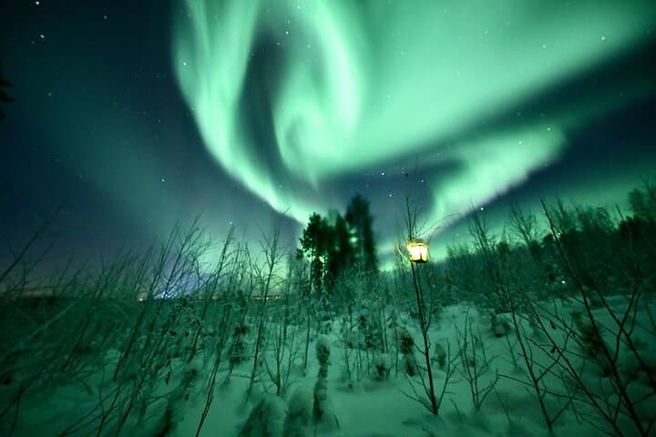 Private Northern Lights Hunt from Rovaniemi — Kota Hut, Campfire & Hotel Transfers