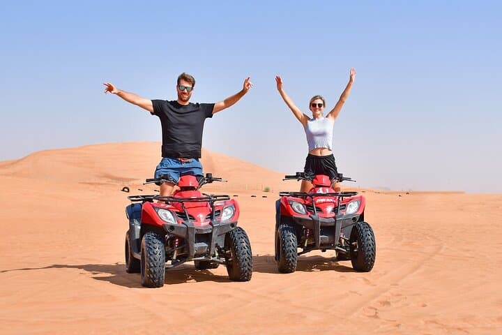 Lahbab Red Dunes Desert Safari: Quad Biking, Dune Bashing & BBQ from Dubai