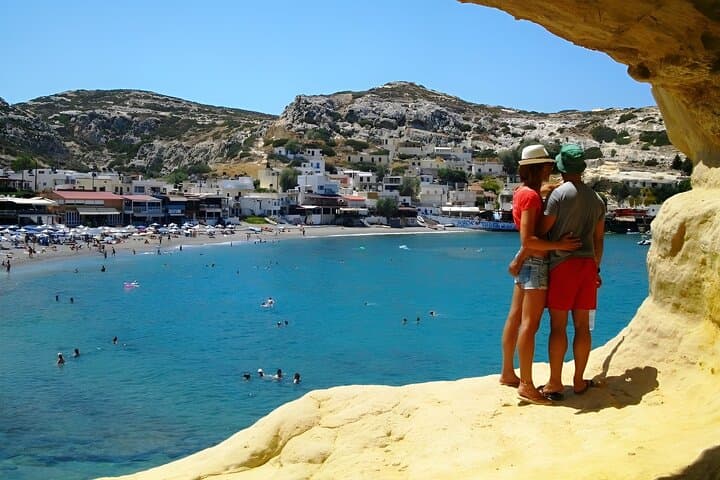 Matala Beach, Caves & Winery Full-Day Tour from Heraklion