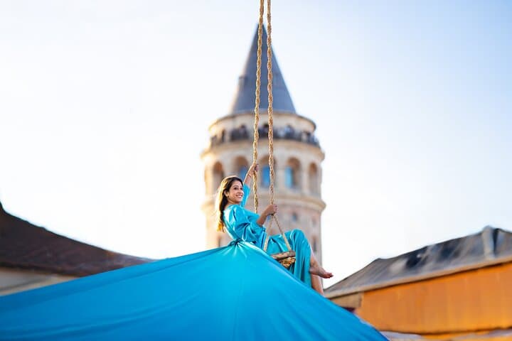 VIP Rooftop Flying Dress Photoshoot Over Istanbul’s Bosphorus photo 6