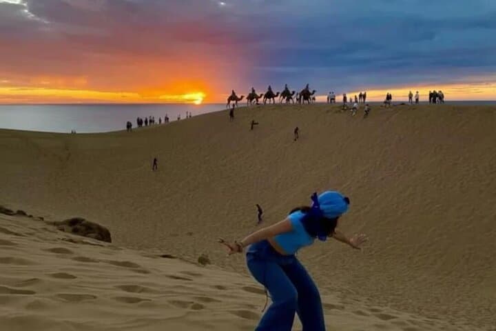 Agadir Camel Ride and Sandboarding: Mini-Sahara Dunes Adventure
