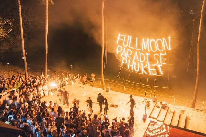 Phuket Half Moon Party at Paradise Beach — Drinks, DJs & Fire Shows