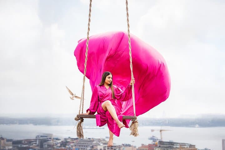 VIP Rooftop Flying Dress Photoshoot Over Istanbul’s Bosphorus photo 4
