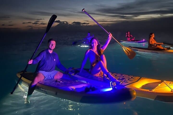 LED Night Paddleboard Tour in San Andrés Sea — Glow Paddle Experience photo 2