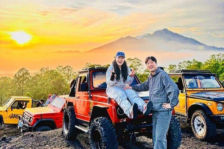 Mount Batur Jeep Sunrise Tour: Black Lava Fields & Batur Hot Springs photo 1