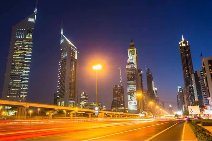 Night Dubai City Tour & VIP Marina Dhow Dinner Cruise (Russian Group)
