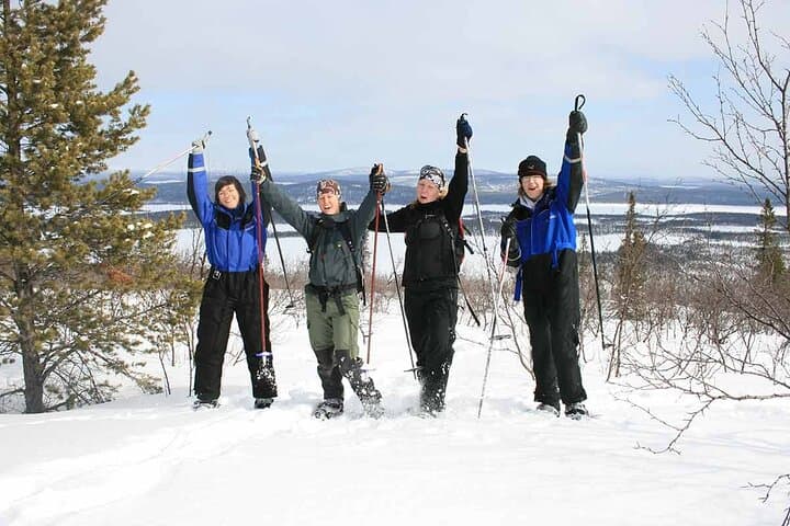 Snowshoe Trek in Kiruna's Snowy Forest: Arctic Snowshoeing and Fika photo 3