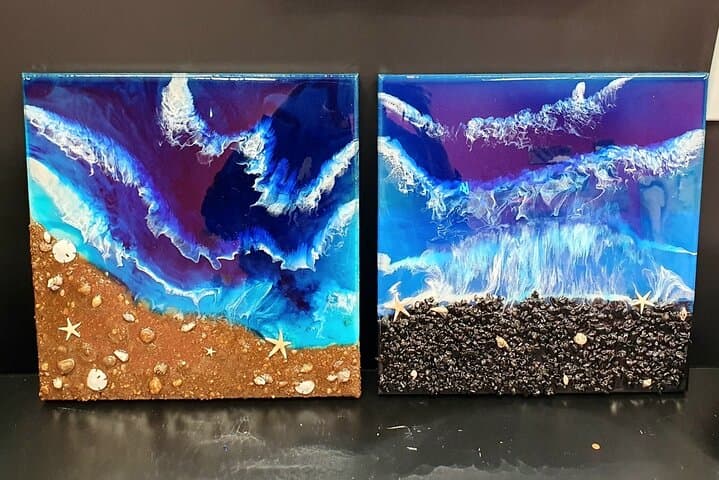 Houston Resin Beach Scene Class: Instructor-Led Coastal Resin Workshop photo 5