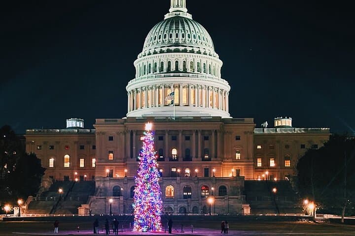National Mall Night Tour: Holiday Lights & Iconic Monuments Bus Experience in Washington DC photo 5