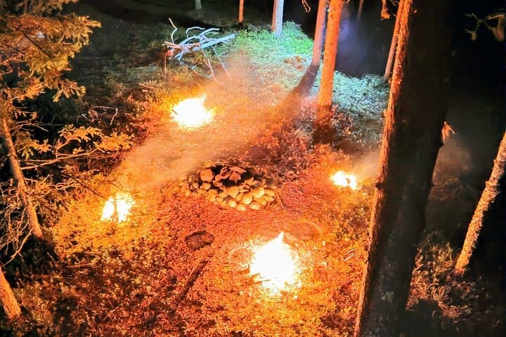 Shamanic Ceremonial Fire at Jurtta: Authentic Sami Blessing Near Levi photo 2