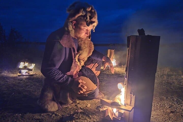 Shamanic Ceremonial Fire at Jurtta: Authentic Sami Blessing Near Levi photo 3