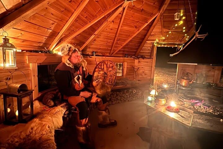 Shamanic Ceremonial Fire at Jurtta: Authentic Sami Blessing Near Levi photo 4