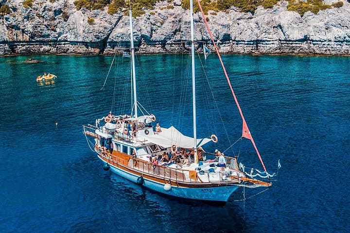 Rhodes Sunset Cruise: Unlimited Aperol Spritz, Snorkel at Kalithea & Coastal Views photo 2