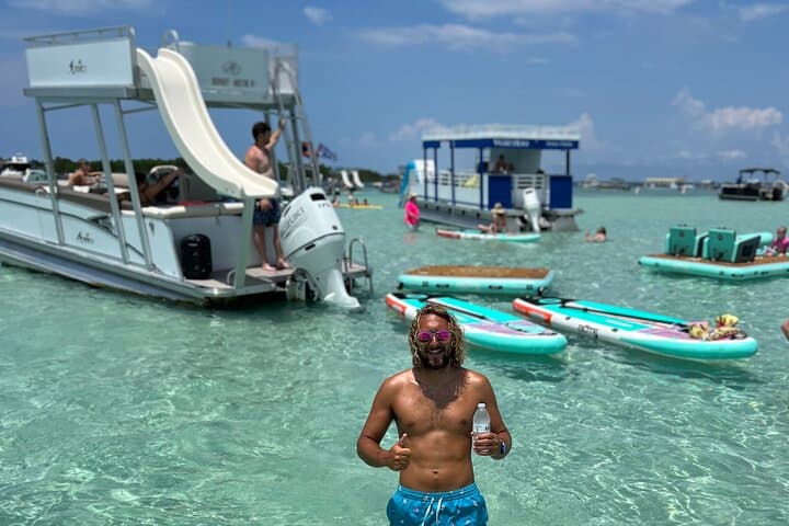 Shared Pontoon Tour to Crab Island — Slide, Paddle & Snorkel in Destin photo 3
