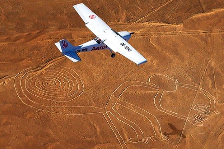 Nazca Lines Panoramic Flight: Geoglyphs & Cantalloc Aqueducts