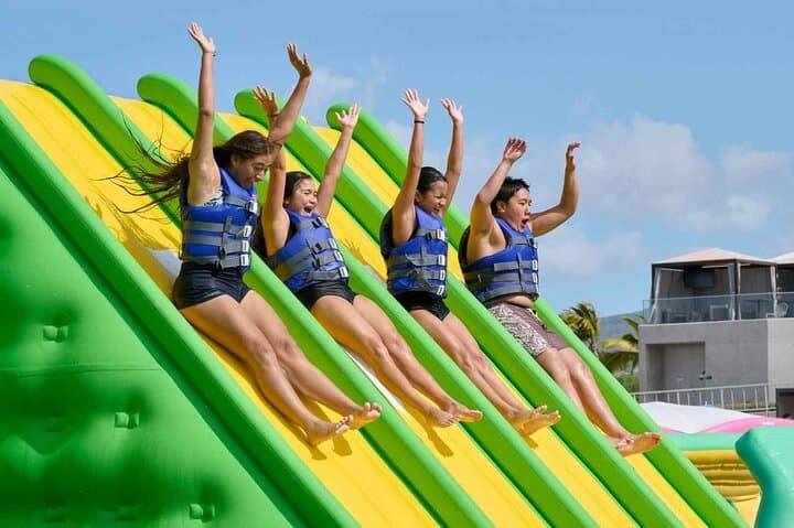 Wai Kai Lagoon Floating Obstacle Course — Oahu Family Water Playground