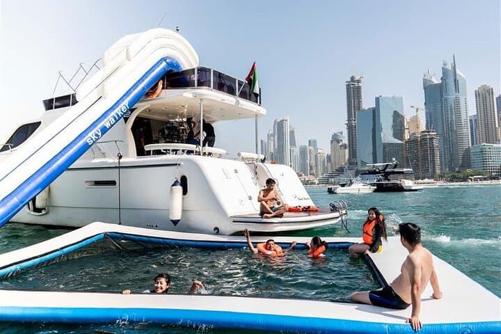 Dubai Harbour Yacht Cruise with Waterslides & BBQ — Palm Jumeirah Views photo 3