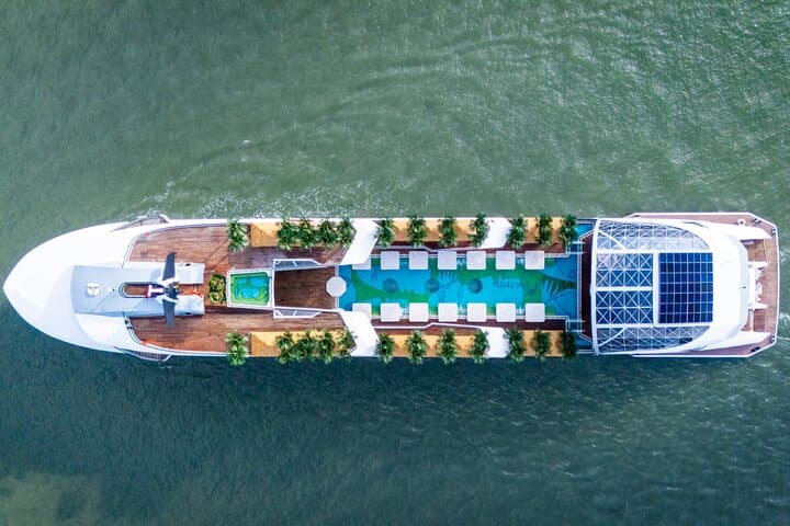 Luxury Dolphin Day Cruise in Halong Bay — Panoramic Views & Pool