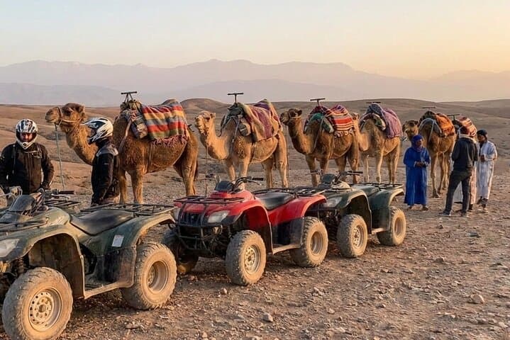 Agafay Desert Quad & Camel Sunset with Berber Dinner and Fire Show from Marrakech