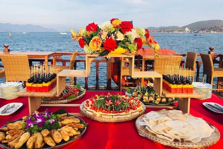 Nha Trang Nightfall Dinner & Cocktail Cruise — Sunset Junk Boat Dining photo 2