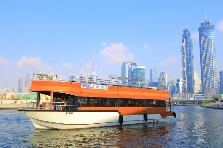 Burj Khalifa Dinner Cruise on Dubai Water Canal — Evening Luxury Buffet & Skyline Views
