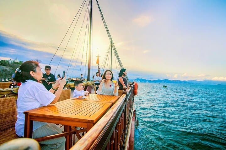 Nha Trang Nightfall Dinner & Cocktail Cruise — Sunset Junk Boat Dining photo 4