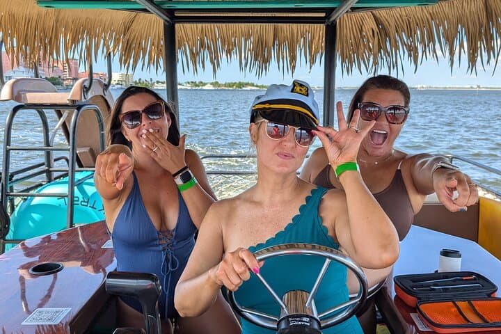 Private Tiki Pub Dolphin Cruise in Fort Myers Beach — 2-Hour Bay Adventure with Waterslide