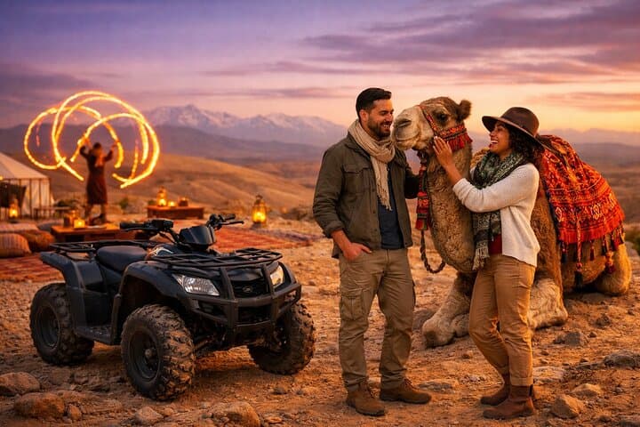 Agafay Desert Sunset: Quad Biking, Camel Ride & Traditional Dinner from Marrakech