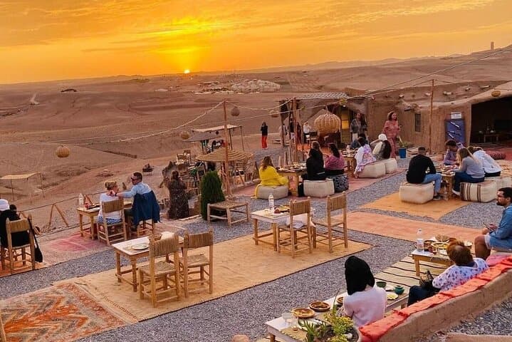 Agafay Desert Sunset Camel Ride and Dinner Show from Marrakech