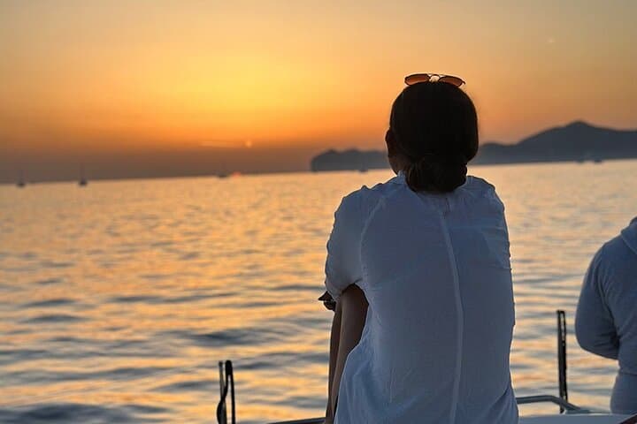 Luxury Santorini Sunset Cruise: BBQ Dinner, Open Bar & Caldera Hot Springs photo 3