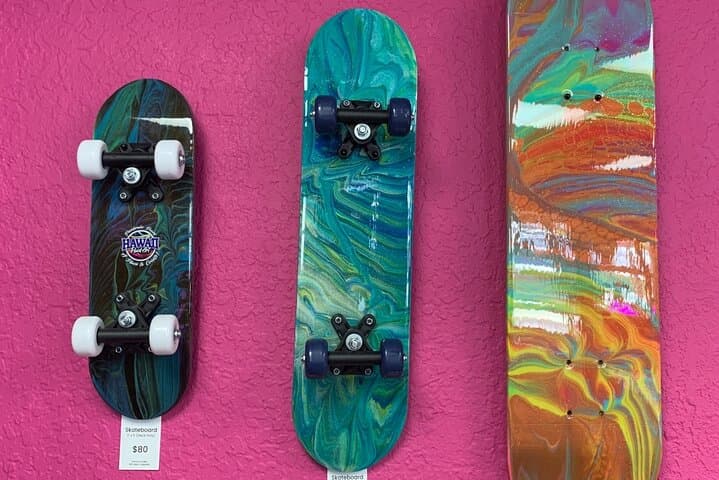 Fort Lauderdale Fluid Art Skateboard Workshop — Create a Custom 17” Board photo 3
