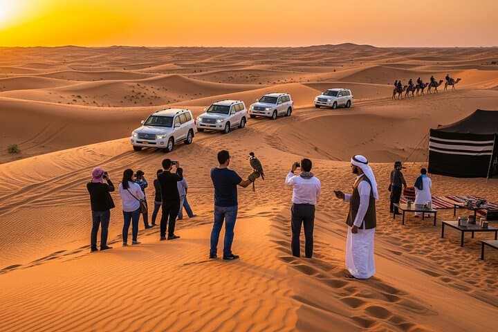 Lahbab Red Dune Sunset Safari with BBQ, Dune Bashing & Sandboarding