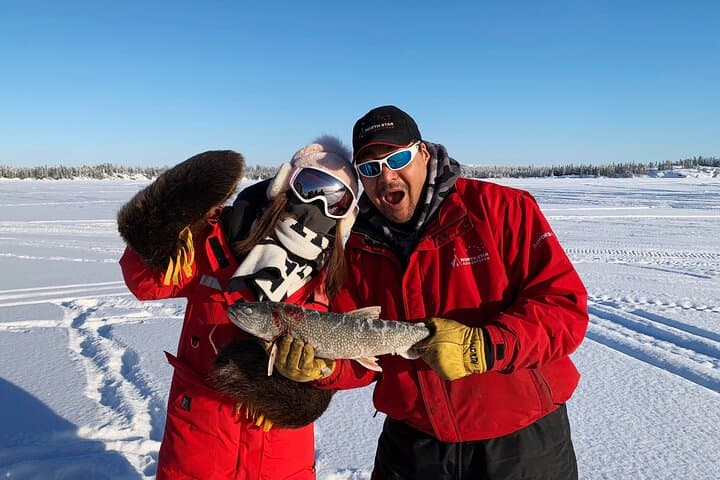 Traditional Indigenous Ice Fishing on Great Slave Lake | Yellowknife Winter Experience photo 4