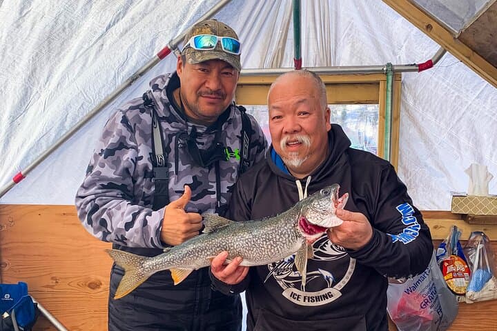 Traditional Indigenous Ice Fishing on Great Slave Lake | Yellowknife Winter Experience photo 6