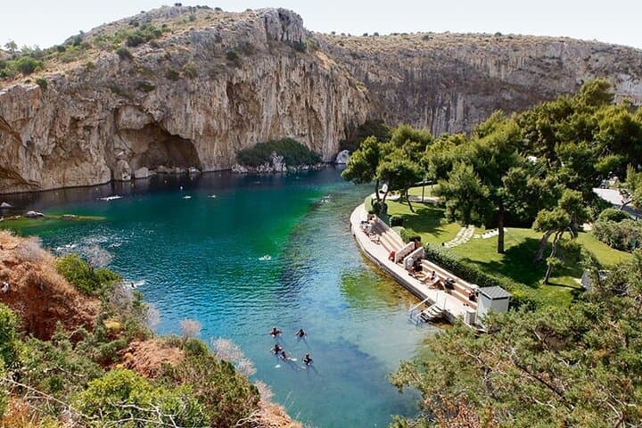 Athens Half-Day: Lake Vouliagmeni Thermal Swim & Lycabettus Sunset Panorama