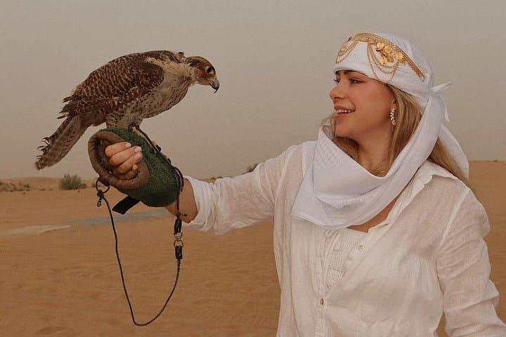 Private Morning Desert Safari Dubai: Dune Bashing, Camel Ride & Falcon Photo photo 2