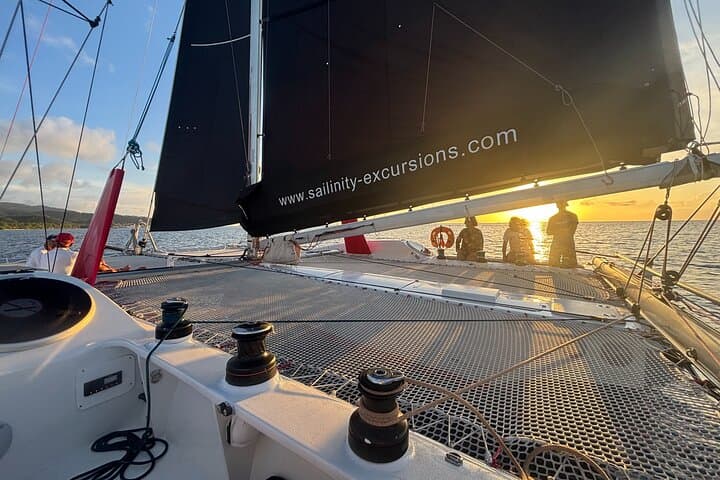 Private Sunset Sail in Raiatea: Catamaran Cruise with Bora Bora Views