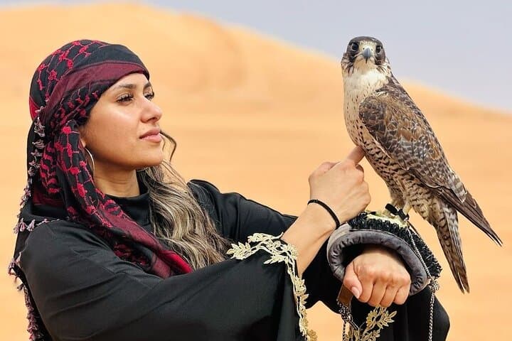 Dubai Morning Desert Safari: Dune Bashing, Sandboarding, Camel Ride & Falcon Photo photo 2