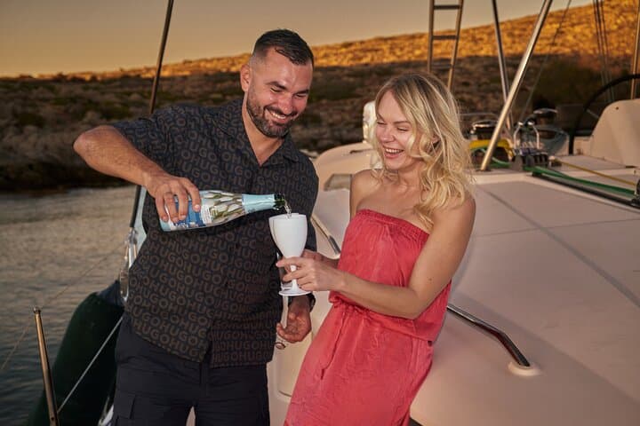 Sunset Luxury Catamaran Cruise to Elafonisi Bay from Paleochora photo 3