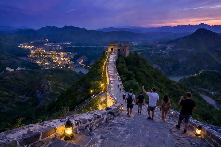 Simatai Great Wall Night Tour & Gubei Water Town Cable Car Experience