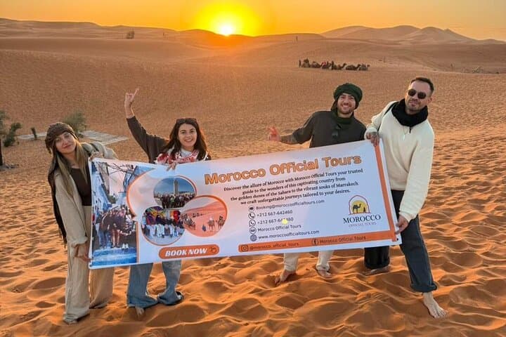 3-Day Marrakech to Merzouga Luxury Desert Camp Tour — Camel Treks, Dunes & Kasbahs