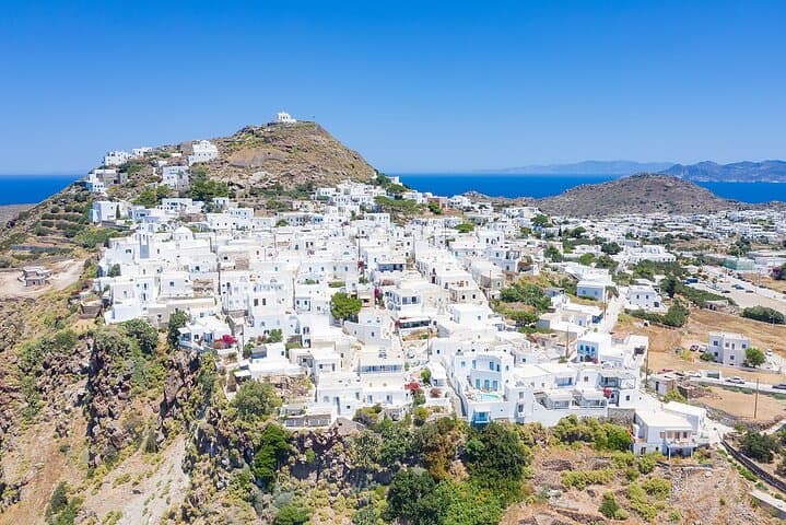 Milos Highlights Van Tour & Traditional Tavern Lunch — Sarakiniko, Plaka, Mandrakia
