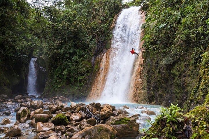 Blue Falls Canyoning in Bajos del Toro — Beginner Rappels & Natural Slides photo 2