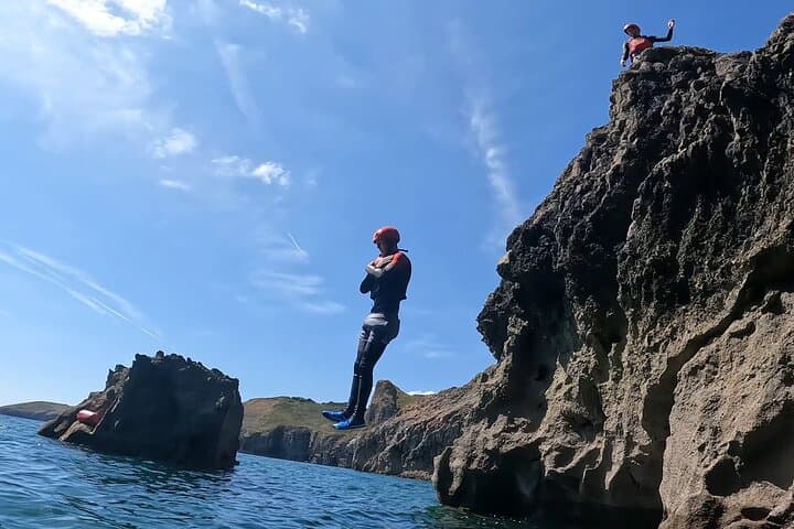 Coasteering Near Tenby: Lydstep Cliff Jumps & Sea Cave Adventure photo 2