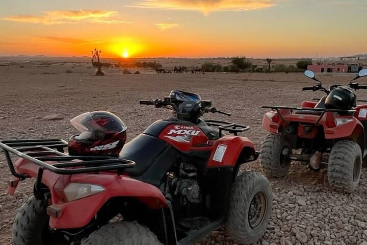 Agafay Desert Quad and Camel Ride with Dinner & Sunset Show from Marrakech