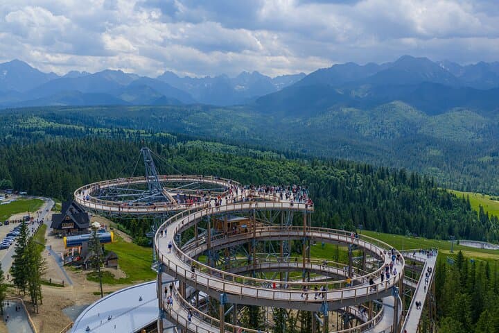 SkyWalk Poronin & Termy Bania: Panorama Walk and Hot Springs Day Trip from Krakow